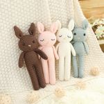 2020 new handmade crochet wool doll wool animal stuffed plush toy baby soothing baby baby sleeping doll