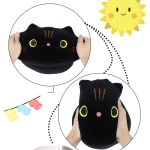 25cm 35cm Cartoon Soft Cat Plush Toy Black Stuffed Animal Plush Throw Pillow Kids Toy Birthday Gift for Children Room Decoration