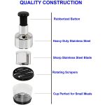 Food Chopper Vegetable Chopper and Slicer Dicer Manual Mini Hand Chopper Onion Garlic Mincer with Cover