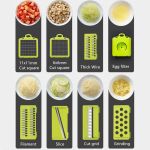 Multifunctional Vegetable Cutter Fruit Slicer Grater Shredders Drain Basket Slicers 8 In 1 Gadgets Kitchen Accessories