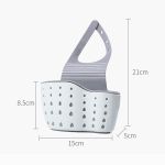 Portable Sink Shelf Soap Sponge Drain Rack Silicone Storage Basket Bag Faucet Holder Adjustable Holder Sink Kitchen Accessories