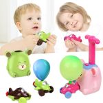 Power Balloon Launch Tower Toy Puzzle Fun Education Inertia Air Power Balloon Car Science Experimen Toy for Children Gift