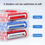 Rotatable 3 In 1 Kitchen Gadget Potato Cucumber Peeler Shredder Slicer Vegetable Fruit Chopper Grater Cutter Cocina Accessories