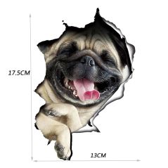 13*17cm Fashion Car Stickers 3D Stereo Anime Funny Creative Personality Kitten Dog Simulation Stickers Car Styling Accessories