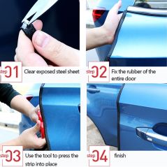 Car Door Protector Decortaion Strip Universal Auto Door Edge Bumper Protector Stickers Anti-scratch Car Styling Mouldings Strip