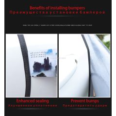 10m Car Door Anti Scratch Protector Strips Auto Sealing Guard Trim Automobile Door Edge Stickers Decorative Protector Seal Strip
