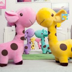 18cm/25cm Cute Giraffe Plush Toy Pendant Soft Deer Stuffed Cartoon Animals Doll Baby Kids Toys Christmas Birthday Colorful Gifts
