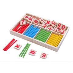 1PC Free Shipping Montessori Wooden Number Math Game Sticks Educational Toy Puzzle Teaching Aids Set Materials
