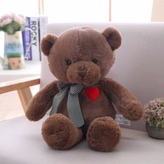 1pc 35/50cm Lovely Teddy Bear Plush Toys Stuffed Cute Bear with Heart Doll Girls Valentine's Gift Kids Baby Christmas Brinquedos