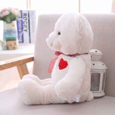 1pc 35/50cm Lovely Teddy Bear Plush Toys Stuffed Cute Bear with Heart Doll Girls Valentine's Gift Kids Baby Christmas Brinquedos