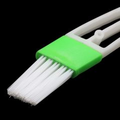 2In1 Green Car Air-conditioner Outlet Dirt Duster Cleaner Brush Car Air Conditioning Vent Blinds Cleaning Brush Car Accessories