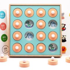 3D Puzzles Wooden Montessori Early Educational Toy Memory Match Chess Game Family Party Interaction Game Kids Brain Teaser