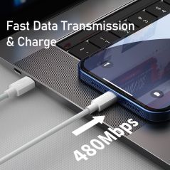 Baseus USB C Cable for iPhone 12 11 20W PD Fast Charge USB C to Lighting Cable for iPhone 8 Xr Charger Data USB Type C Cable