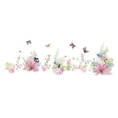 Beautiful Flowers birds butterfly wall sticker Warm bedroom decor Decals wallpaper home decoration stickers