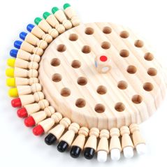 Kids Wooden Memory Match Stick Chess Fun Color Game Board Puzzles Educational Toy Cognitive Ability Learning Toys for Children