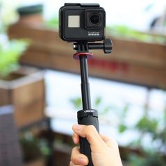 Ulanzi MT-09 Extendable Selfie Stick for Gopro Portable Vlog Selife Stick Tripod Stand for Gopro Hero 8/7/6/5 Black/Gopro Max