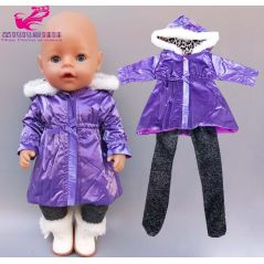 43cm New Born Baby Doll Hooded Coat for Bebe Doll Clothes 18 Inch American OG Girl Doll Jacket Girl Toys Clothes