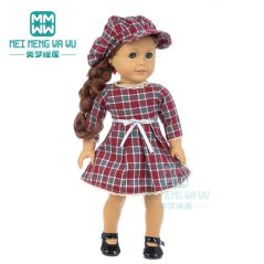 Clothes for doll fit 45 cm American doll accessories fashion woolen coat, windbreaker, dress Girl's gift