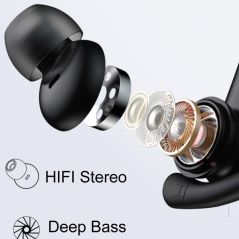 NVAHVA Bluetooth Headphones True Wireless Earbuds Ear Hook Sports Headsets TWS Bass Gaming Earphones with Mic IPX5 Waterproof