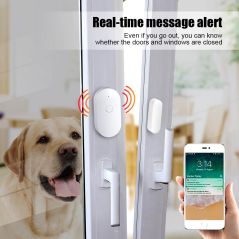 WIFI Door Window Sensor Tuya Smart Home Independent Wireless Security Alarm No Hub Required Notification Reminder Open or Closed