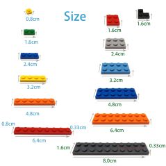 200pcs DIY Building Blocks Figure Bricks Ceramic Tile 2x2 Educational Creative Size Compatible With lego Toys for Children