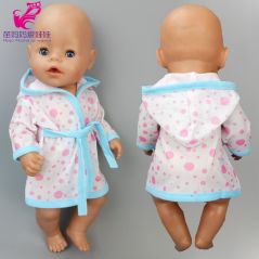 43cm New Born Baby Doll Hooded Coat for Bebe Doll Clothes 18 Inch American OG Girl Doll Jacket Girl Toys Clothes