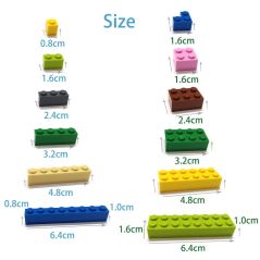 60pcs DIY Building Blocks Thick wall Figures Bricks 1+2 Dots Educational Creative Size Compatible With lego Toys for Children