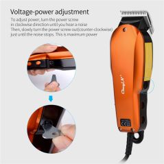 Ckeyin 220-240V Household Trimmer Professional Classic Haircut Corded Clipper for Men Cutting Machine with 4 Attachment Combs 40