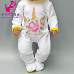 Doll clothes pants flamingo romper clothes for  baby doll wear sets for 18" new born baby doll accessories toys wear