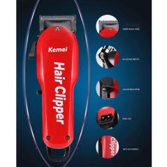 Kemei 7 Hours Large Capacity Battery Professional Wahl Hair Clipper Barber Shop Salon Coiffure Electric Cutter Shaving Machine