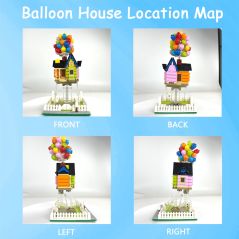 Mailackers Creator Expert Architecture Flying Balloon House Tensegrity Sculptures Modular Building Blocks Creator House Toy Gift