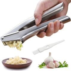 Premium Metal Garlic Press Garlic Mincer Chopper Crusher Presser Slicer Grater Squeezer with Great Handle Kitchen Tools