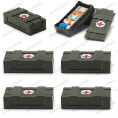 WW2 battlefield Building Blocks first aid Supply box DIY military Special police city series with Figures Moc Christmas gift toy