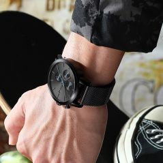 CRRJU Fashion Mens Watches 2020 Luxury Top Brand Quartz Watch Military Sport Mesh Strap Waterproof Wrist Watches Men Relogios