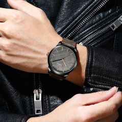 CURREN Luxury Brand Men Leather Sports Watches Men's Army Military Watch Man Big Dial Analog Quartz Clock Relogio Masculino