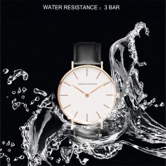Dropshipping High Quality Rose Gold Dial Watch Men Leather Waterproof Wristwatch Women Dress Fashion Japan Quartz Movement Saat