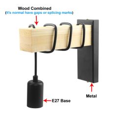 Iron Wood Nordic Black E27 Wall Light Fixture Lampara Pared Stairs Led Light Lamps for Home Lampara De Pared
