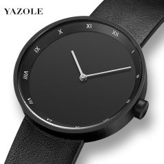 Montre Homme NEW Yazole Mens Watch Fashion Simple Luxury Watch Men Waterproof PU Strap Analog Quartz Watch For Men Heren Horloge