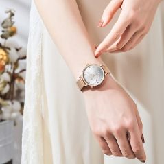 NAVIFORCE Luxury Crystal Watch Women Top Brand Rose Gold Steel Mesh Ladies Wrist Watches Bracelet Girl Clock Relogio Feminino