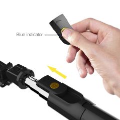 3 in 1 Wireless Bluetooth Selfie Stick for iphone/Android Foldable Handheld Monopod Shutter Remote Extendable Mini Tripod