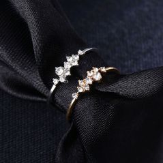 Stylish Fashion Women Ring Finger Jewelry Rose Gold /Sliver /Gold Color Rhinestone Crystal Opal Rings 6/7/8/9 Size Hot Sale