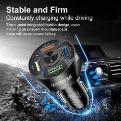 AIXXCO 3 Ports USB Car Charger Quick Charge 3.0 Fast Car Cigarette Lighter For Samsung Huawei Xiaomi iphone Car Charger QC 3.0