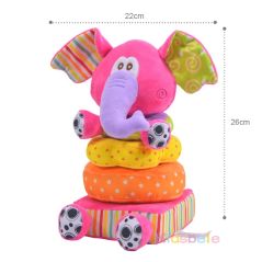 Toys For Newborn Children Educational Baby Toys Soft Plush Mobile Rattles Toys Kidsbele Elephant Stacking Baby Toys Handbell