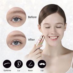 2 In 1 Electric Eyebrow Trimmer Makeup Painless Eye Brow Epilator Mini Shaver Razors Women Portable Facial Body Hair Remover 45