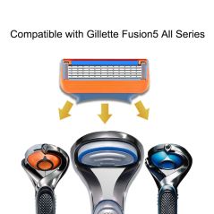 4pcs/lot Excellent Shaving 5 Layers Razor Blades Compatible for Gillette Fusion For Men Face Care or Mache 3