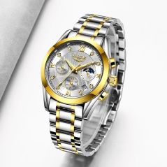 LIGE 2020 New Gold Watch Women Watches Ladies Creative Steel Women's Bracelet Watches Female Waterproof Clock Relogio Feminino