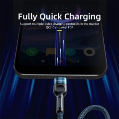 Essager Micro USB Cable 3A Fast Charging Charger Microusb Wire Cord For Samsung Xiaomi Redmi Android Mobile Phone Data Cable 2M