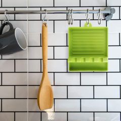 Hot Cooking Utensil Rest Kitchen Organizer and Storage with Drip Pad Kitchen Fork Spoon Holders Non-slip Pad Kitchen Accessories