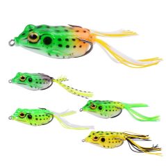 1Pcs 14g 12.5g 8g Top Water Ray Frog Shape Minnow Crank wobbler for Fly Fishing Soft Tube Bait Japan Plastic