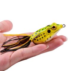 1Pcs 14g 12.5g 8g Top Water Ray Frog Shape Minnow Crank wobbler for Fly Fishing Soft Tube Bait Japan Plastic